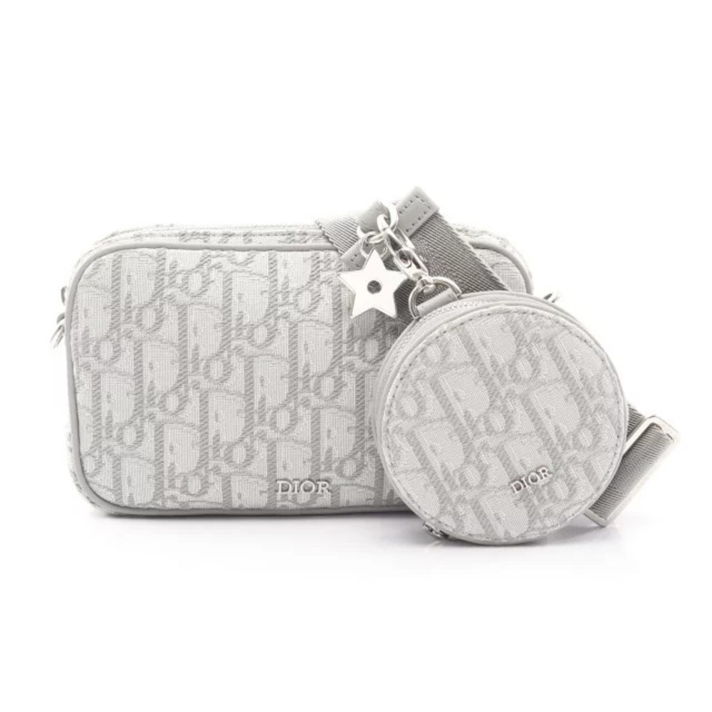 Dior Multifunction Bag Oblique Shoulder Canvas Gray
